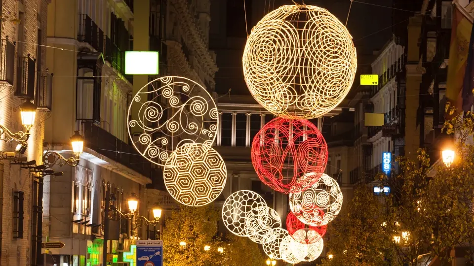 Christmas lighting. Madrid