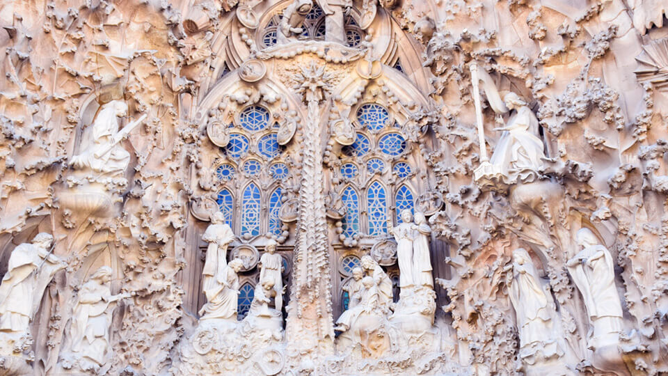 “Façade of the nativity” of La Sagrada Familia. Barcelona “Façade of the nativity” of La Sagrada Familia. Barcelona