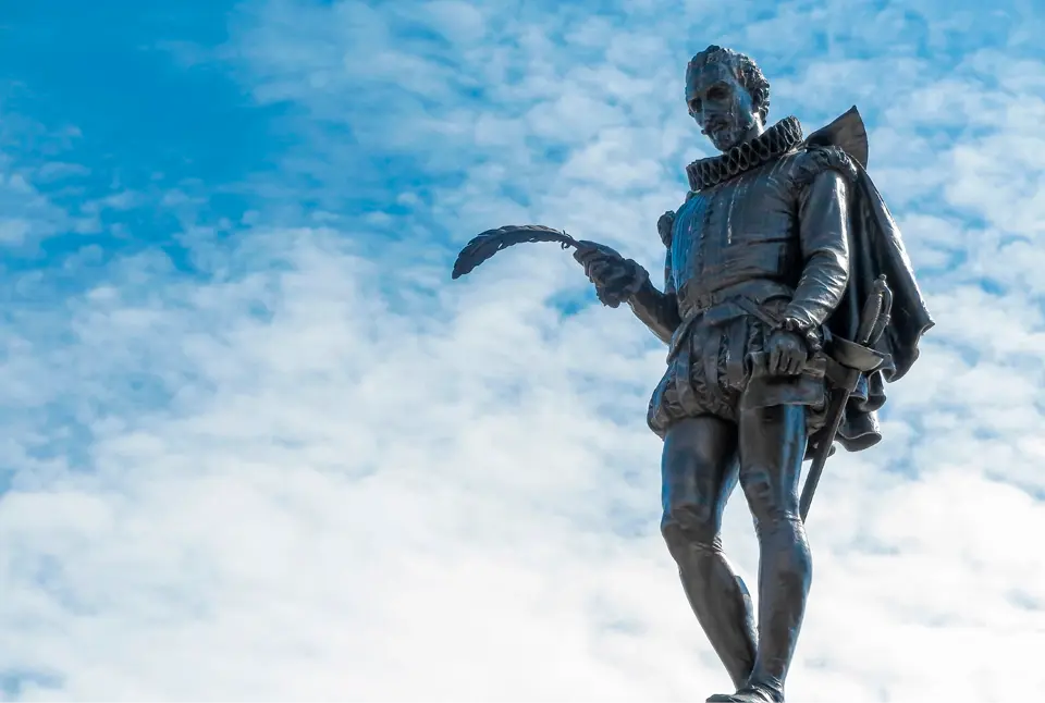 Statue of Miguel de Cervantes. Alcalá de Henares