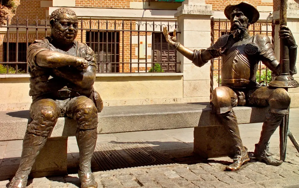 Don Quixote and Sancho in Alcalá de Henares