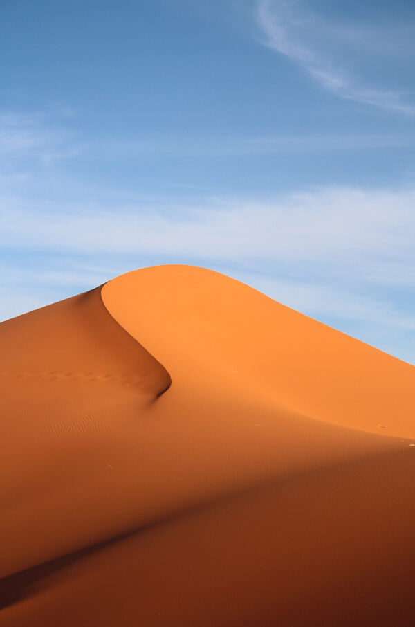 The Erg Chebbi dunes, Sahara Desert