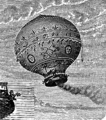 The hot air balloon in 1783