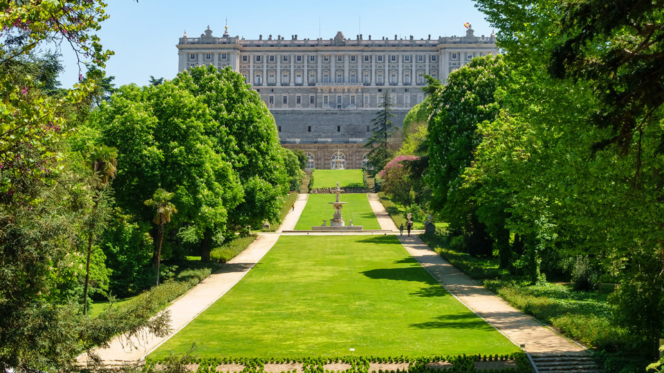 Royal Palace of Madrid and Campo del Moro Park