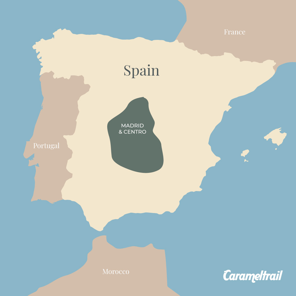 Location on the map of Madrid & Centro (Spain)