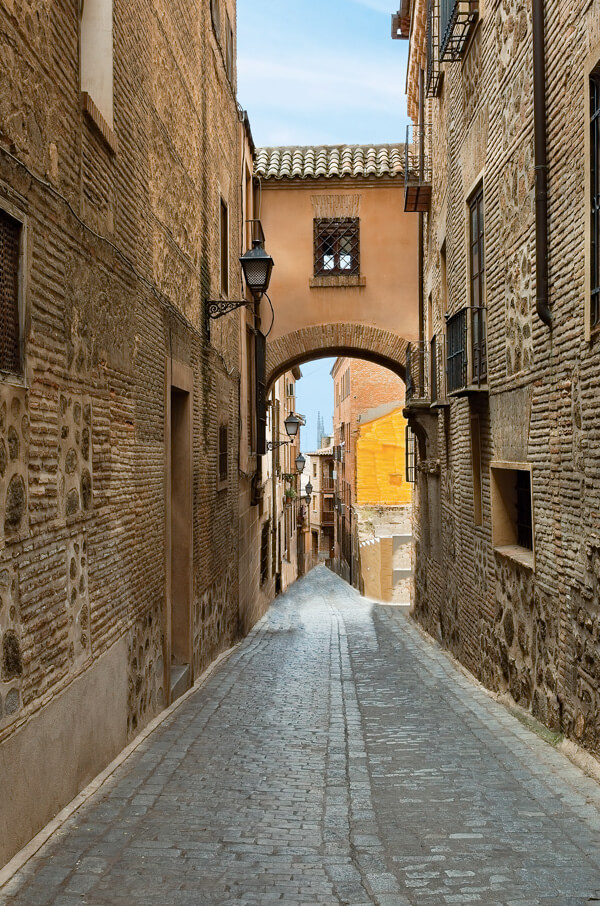Street in the historic center of Toledo, Spain