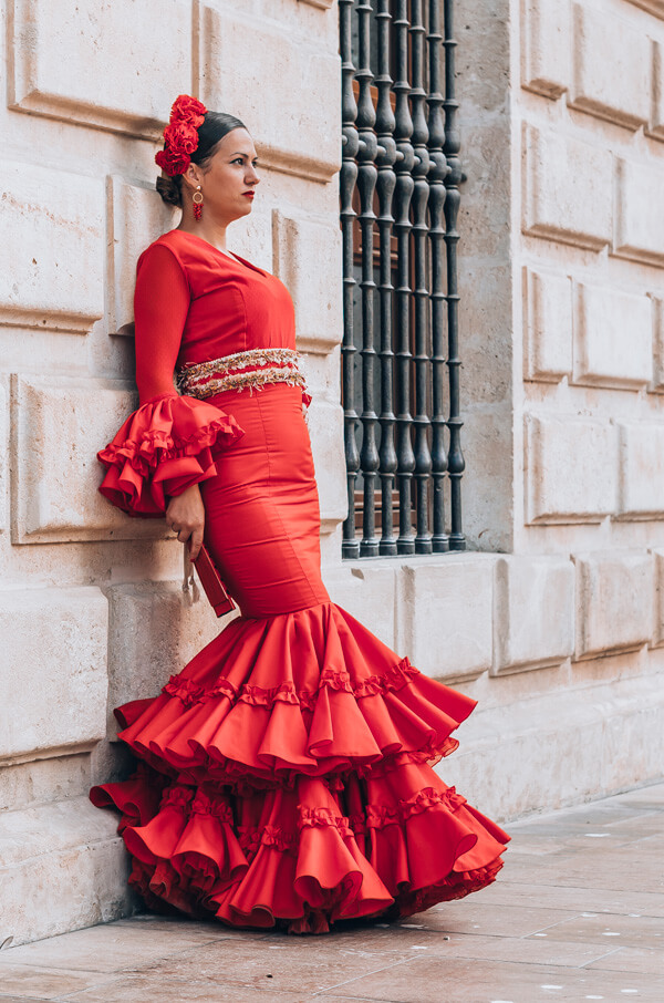 Typical flamenco dress