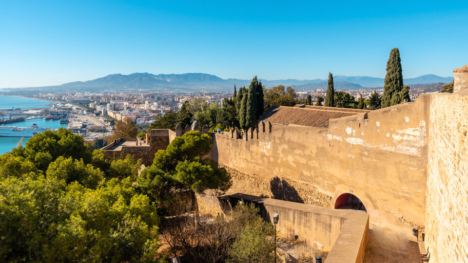 Gibralfaro Castle in Malaga Spain