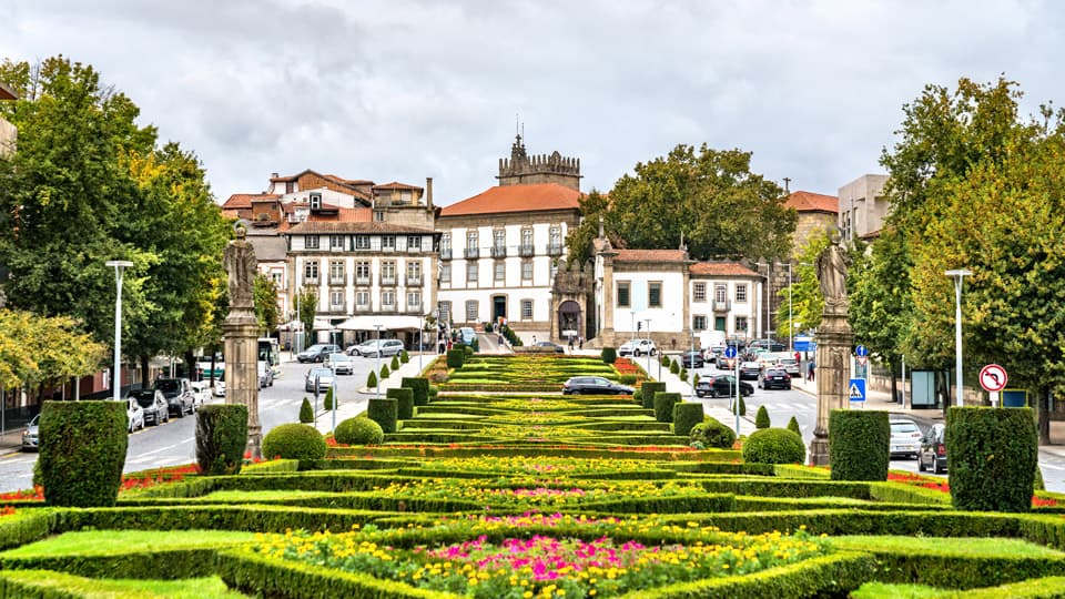 Garden square republic of Brazil. Guimaraes