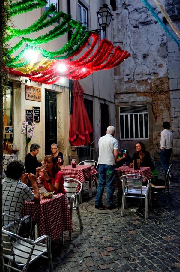 Grilled fish restaurant in the old town of Lisbon
