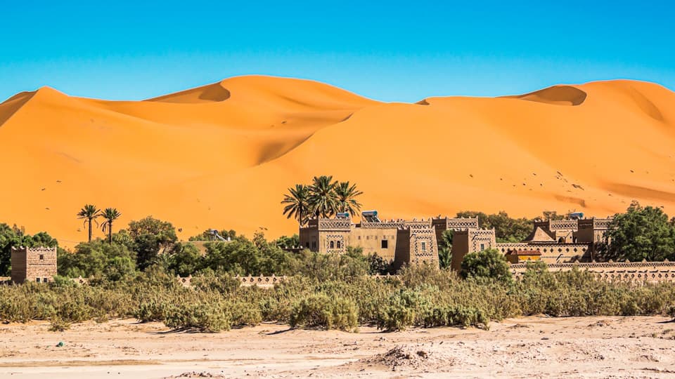 Sahara Desert in Erg Chebbi Dunes