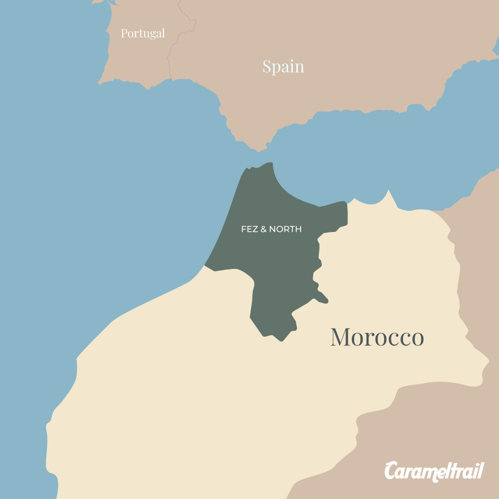 Location on the map of Northern Morocco