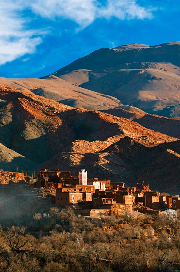 Traditional berbers village. High Atlas Mountain