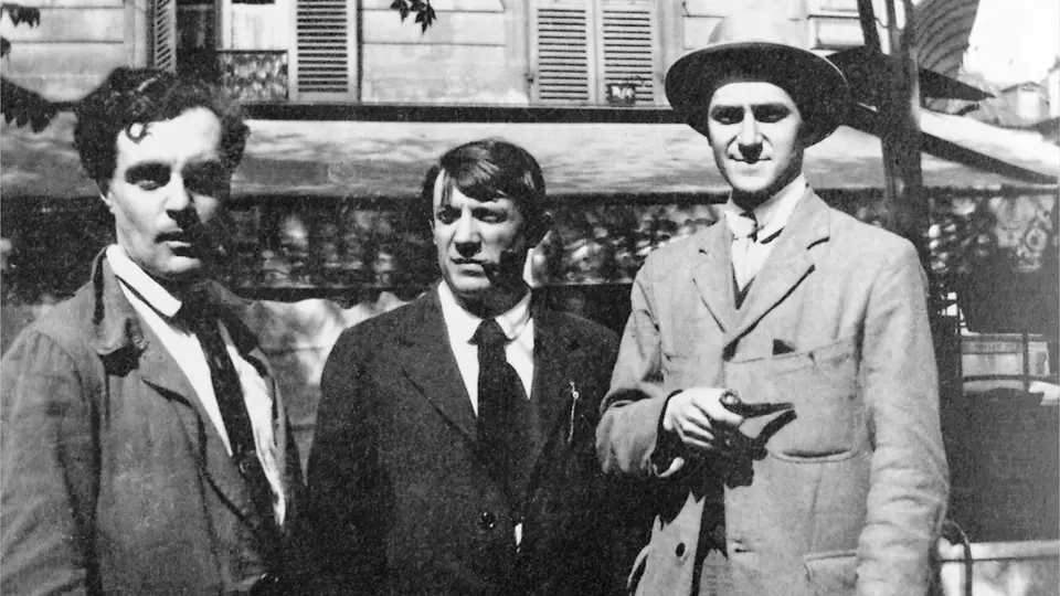 Modigliani, Picasso and Andre Salmon. Paris 1916