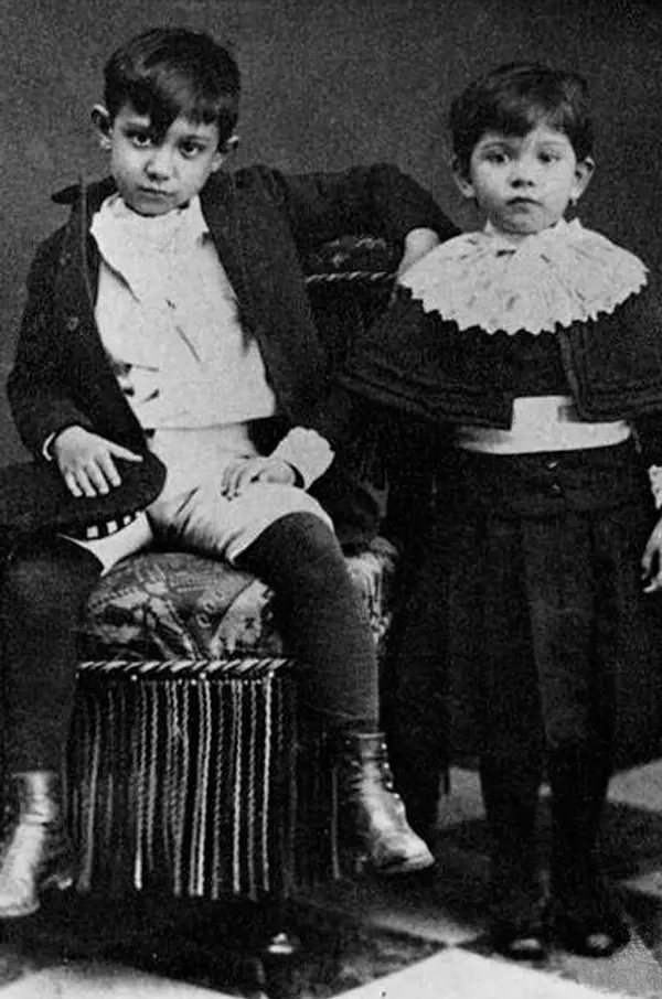 Picasso with his sister Lola