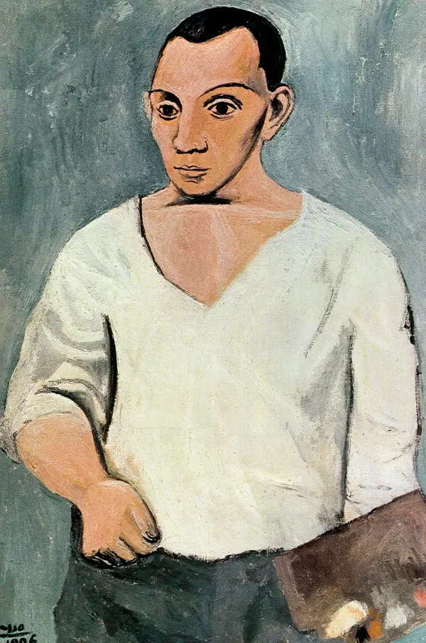 Self-Portrait with Palette1906. Pablo Ruiz y Picasso