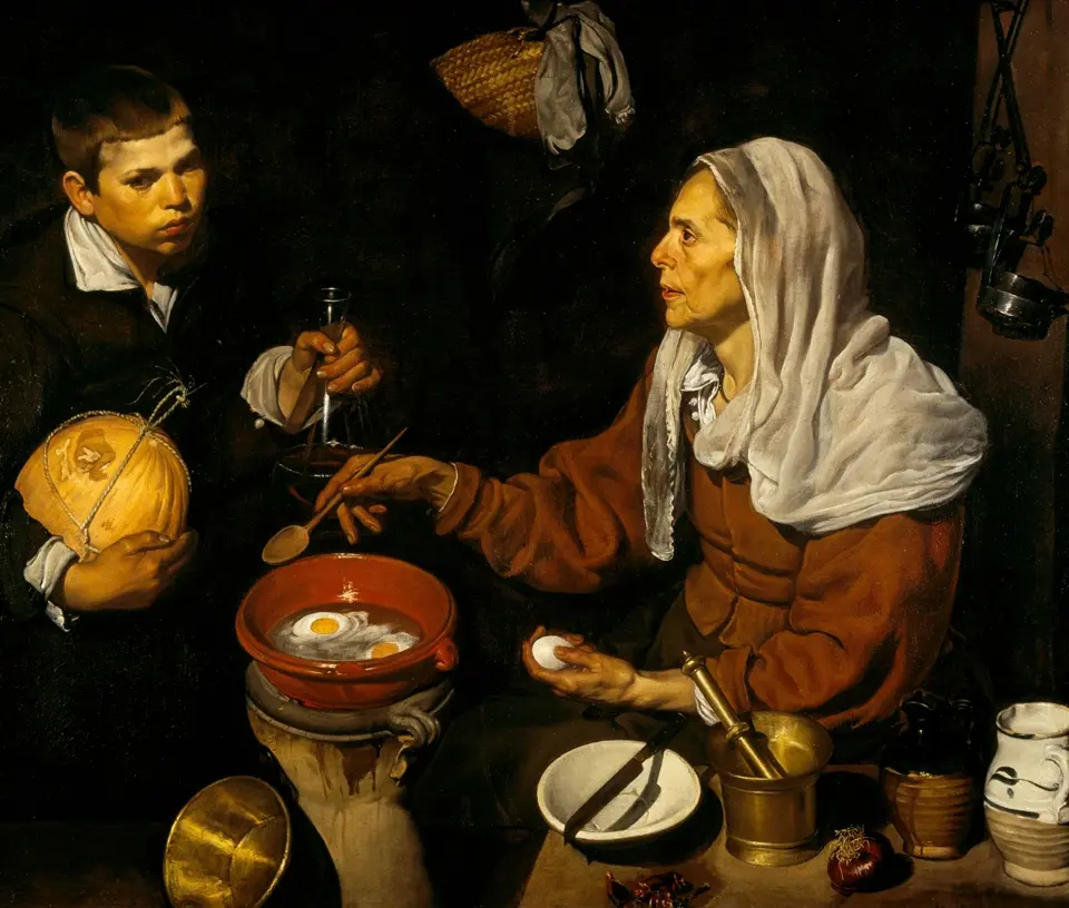 Old Woman Frying Eggs - Diego Velázquez