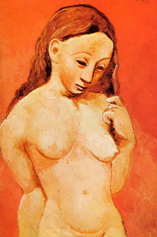 Nude against a Red Background 1906. Picasso