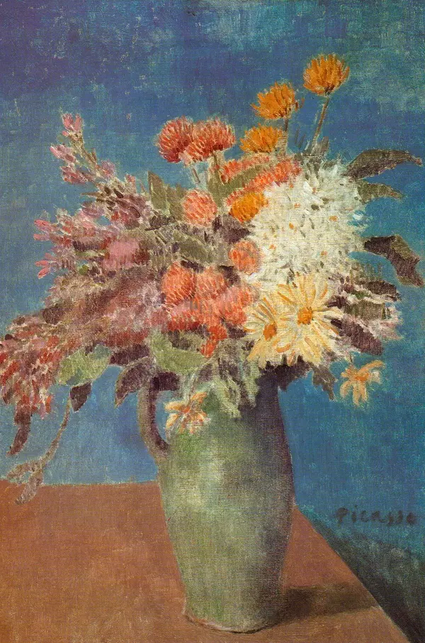 Pablo Picasso Vase of Flowers 1901