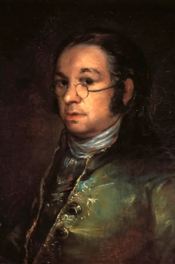 Self-portrait with Spectacles. Goya