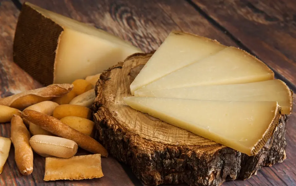 The spanish cheese: "Queso Manchego" (Castilla- La Mancha)