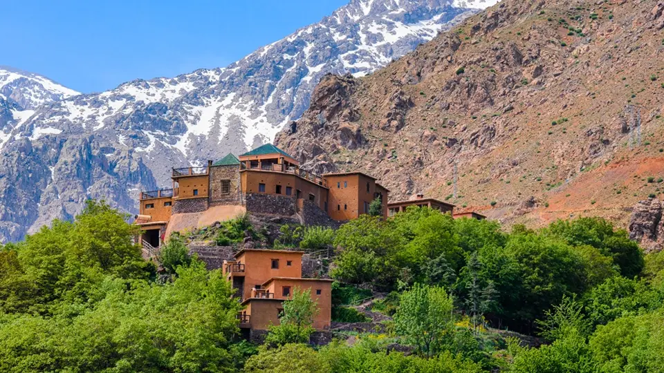 Kasbah du Toubkal in Atlas Mountains (Morocco)