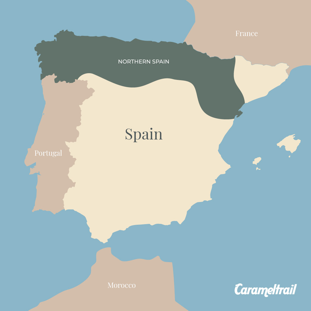 Location on the map of Northern Spain and Aragon