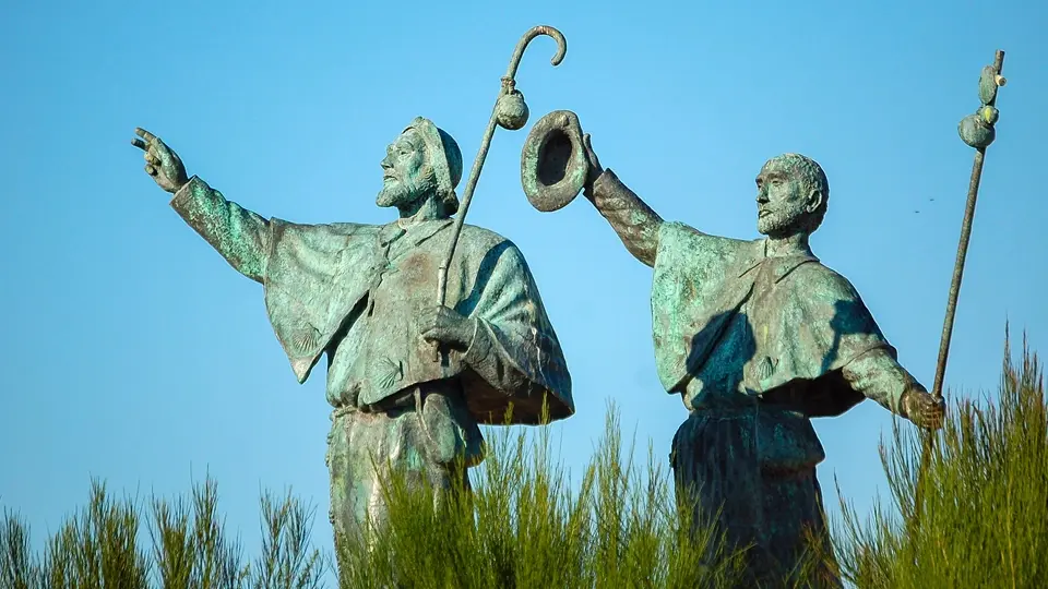 Statue pilgrims. Santiago Compostela