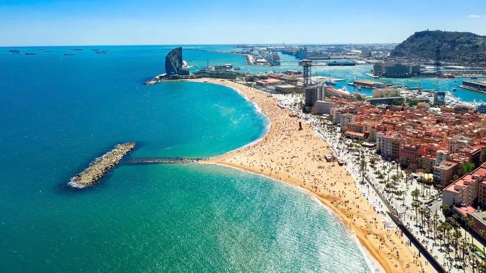 La Barceloneta beach. Barcelona