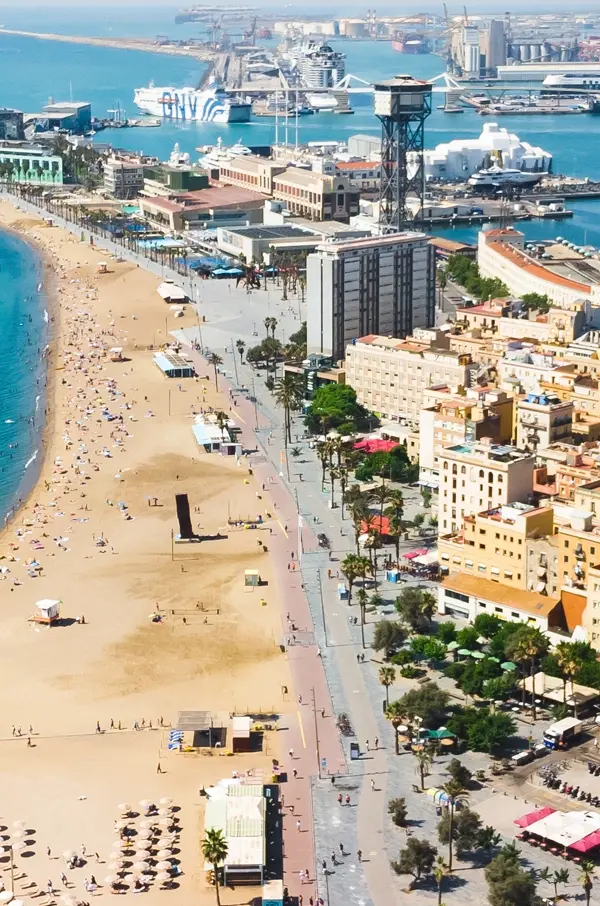 La Barceloneta beach. Barcelona