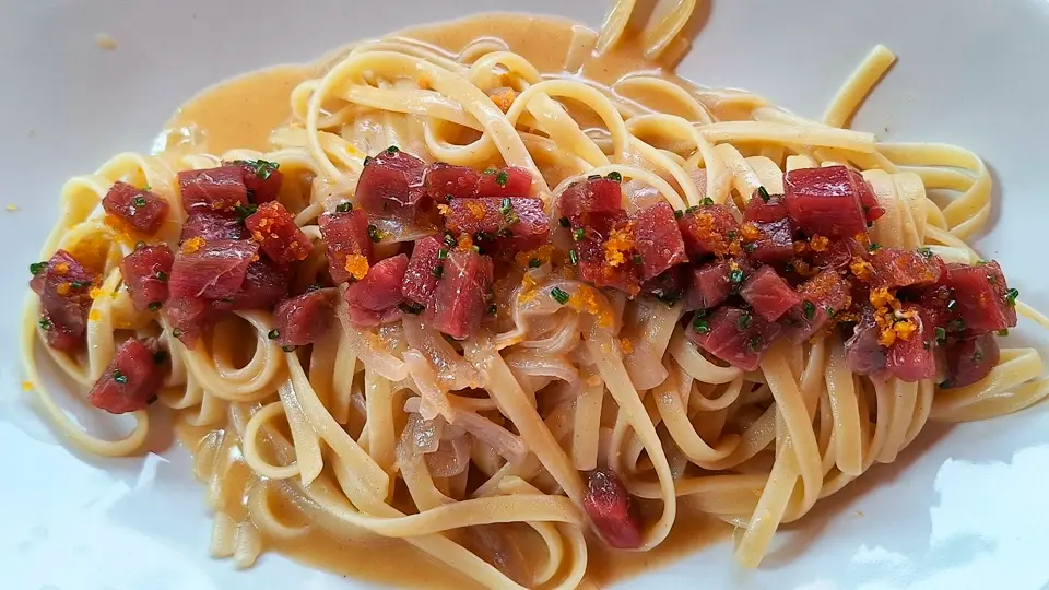 Pasta with tuna. Barcelona