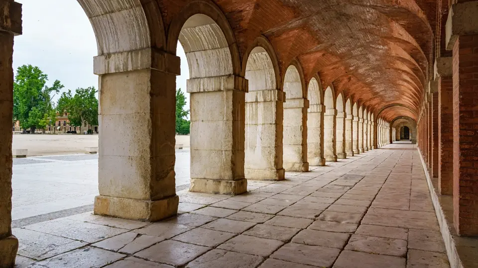 Columns in the Royal Palace of Aranjuez