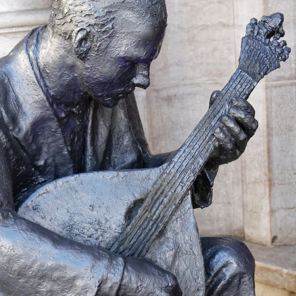 Fado music sculpture. Lisbon, Portugal