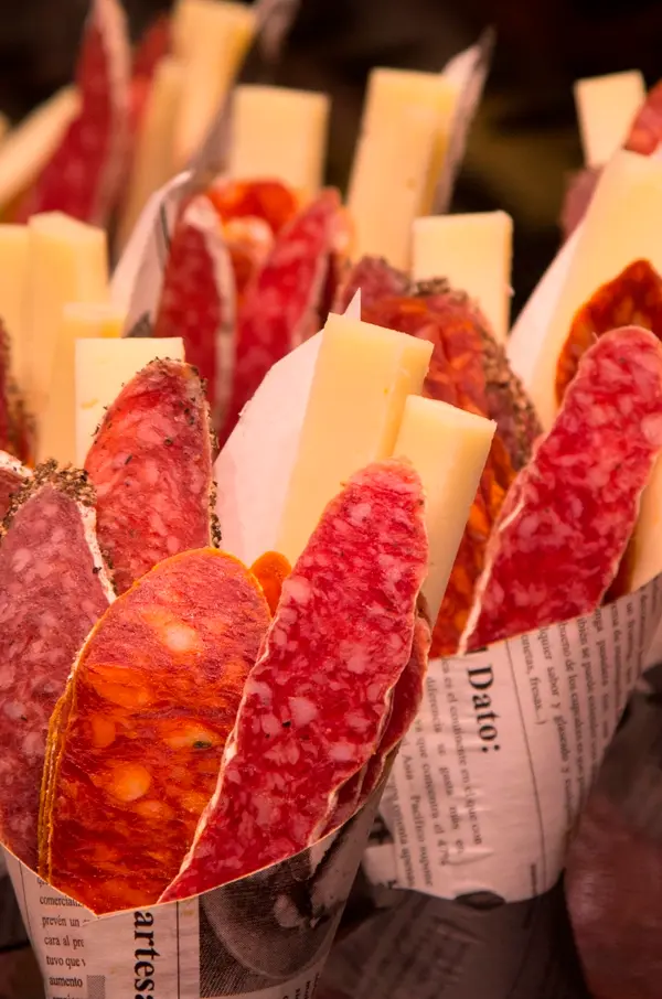 Tapas in Boqueria market. Barcelona Tapas in Boqueria market. Barcelona