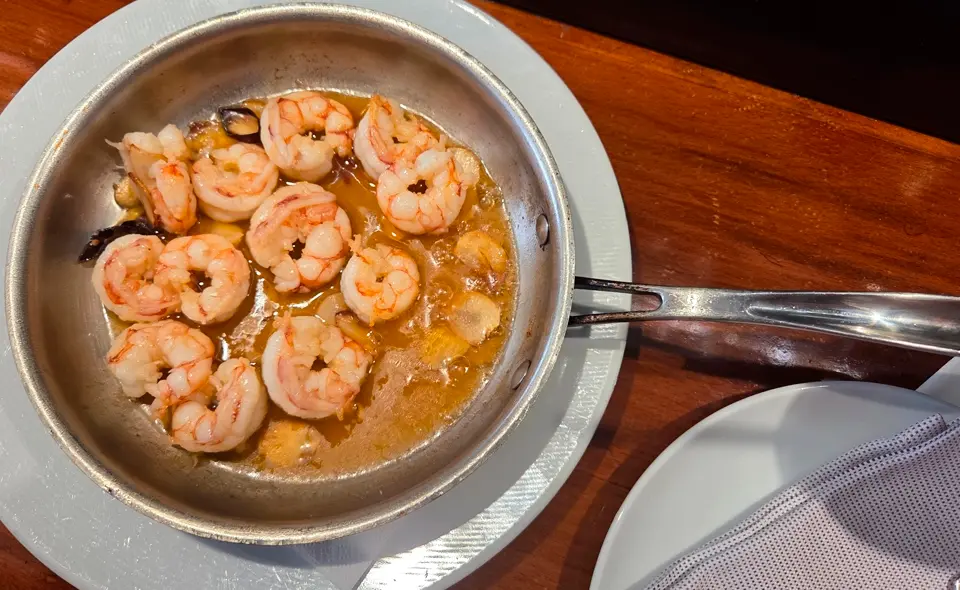 Shrimp dish. Spanish tapas