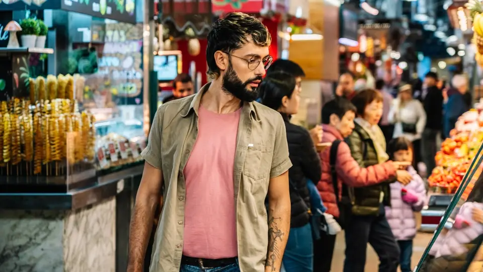 Exploring food market in Barcelona Exploring food market in Barcelona