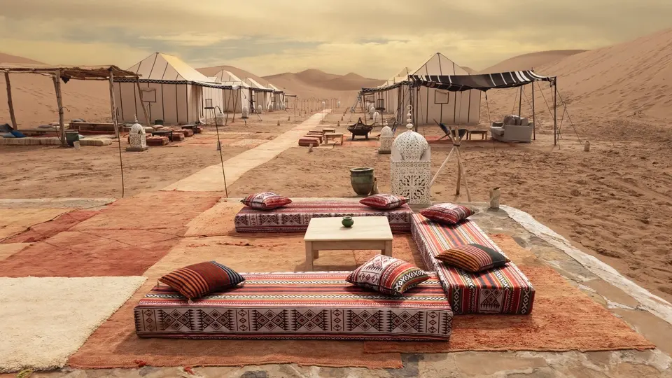 Luxury bivouac. Sahara desert Luxury bivouac. Sahara desert