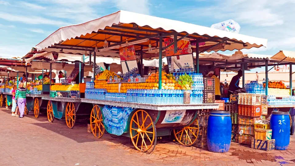 Market with fruits on the Aa el Fna Market with fruits on the Aa el Fna