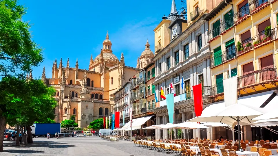 Plaza Major and Cathedral. Segovia
