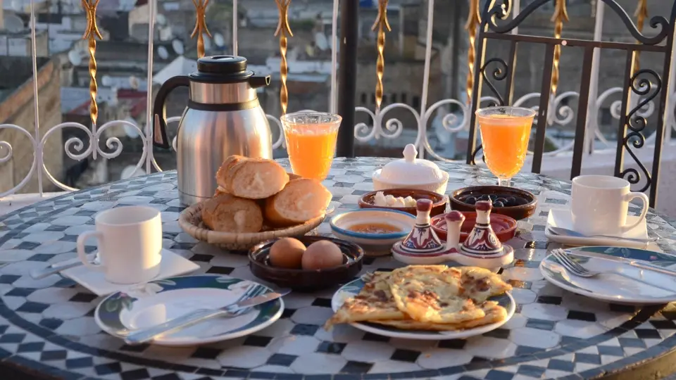 Traditional moroccan breakfast. Fes