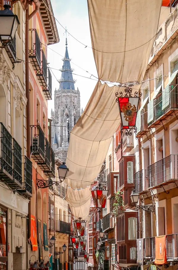 Street in the historic center of Toledo, Spain Street in the historic center of Toledo, Spain