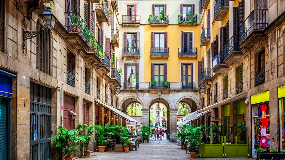 Old narrow street. Barcelona Old narrow street. Barcelona