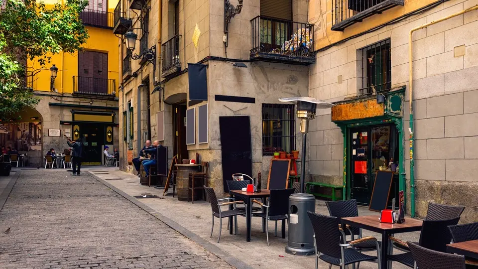 Old street in Madrid Old street in Madrid